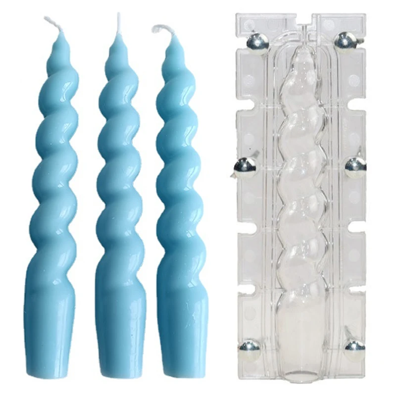 

Spiral Pillar Candle Molds Easy Demoulding DIY Candle Mould Is Used To Make High Light Boutique Candle Mould for Home Decor