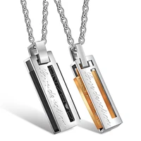 tiktok same letter fashion pendant necklace titanium steel lovers jewelry