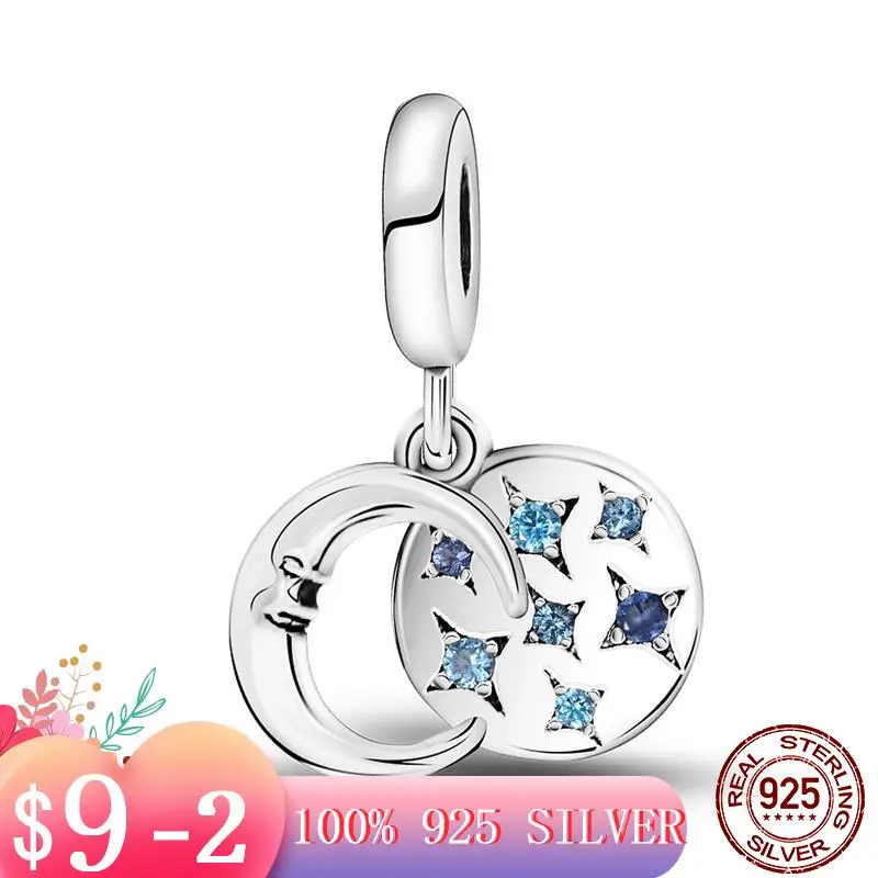 

Шарм-подвеска «звезда на Луну» из серебра 925 пробы для браслетов Pandora