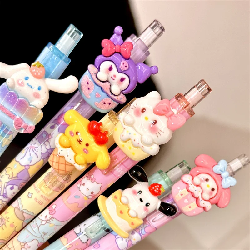 Фото 36 шт./лот Sanrio Kuromi Cinnamoroll гелевая ручка милая Pochacco 0,5 мм черные чернила нейтральные ручки рекламный подарок офисные школьные принадлежности №3