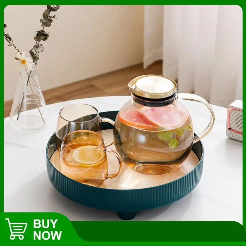 

Round Storage Tray Tableware Fruit Plate Ring Tray Decorative Jewelry Desktop Wedding Storage Trays Kitchen Serving Tray
