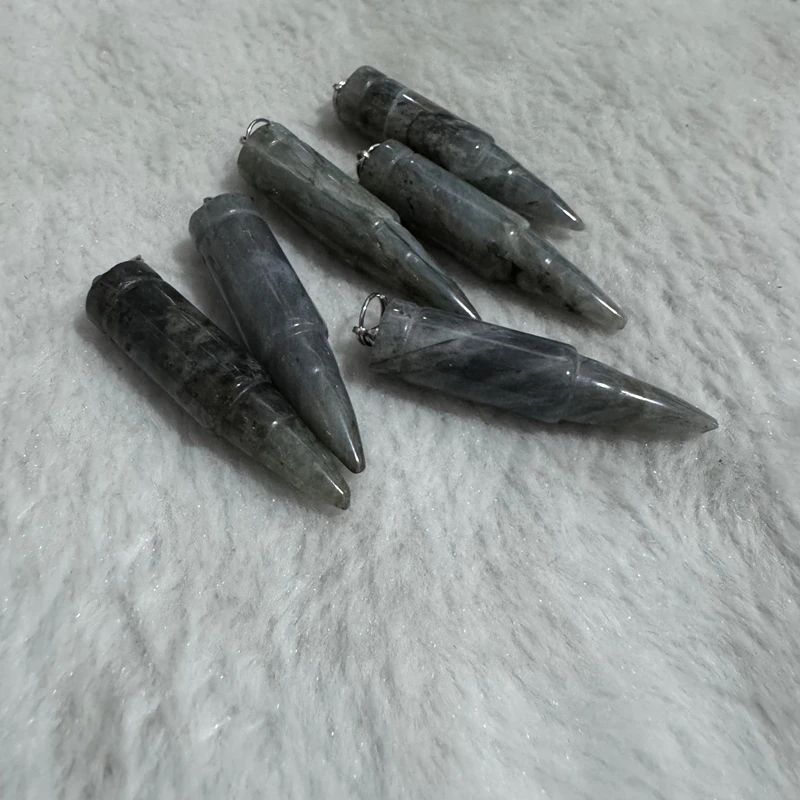 Оптовая продажа 5 шт. натуральный лабрадорит исцеляющий точку кулон из бисера