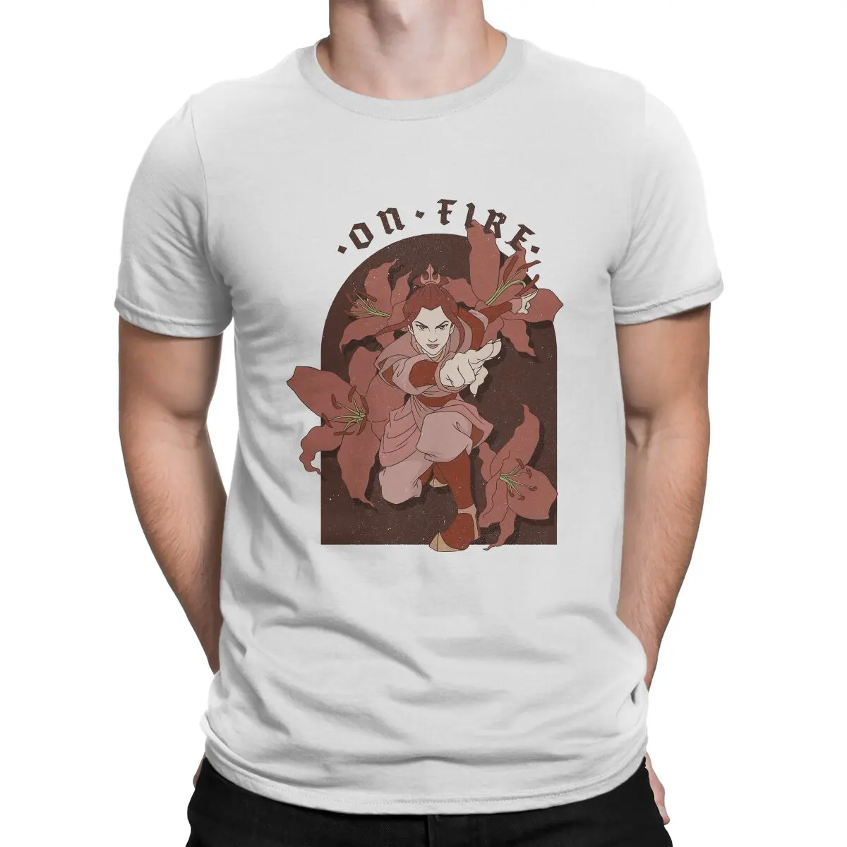 Мужские футболки Azula On Fire, забавная хлопковая Футболка с мультяшным рисунком, аватар с коротким рукавом: Последний Воздушный Бандер, идея для подарка на одежду с круглым вырезом