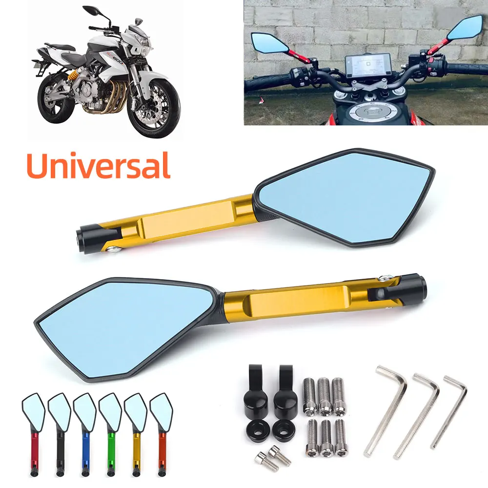 

Универсальное мотоциклетное зеркало с ЧПУ, боковое заднее синее Антибликовое покрытие для Benelli BN600 BN302 Stels600 BJ250 BJ 250 TNT125 135 TNT250