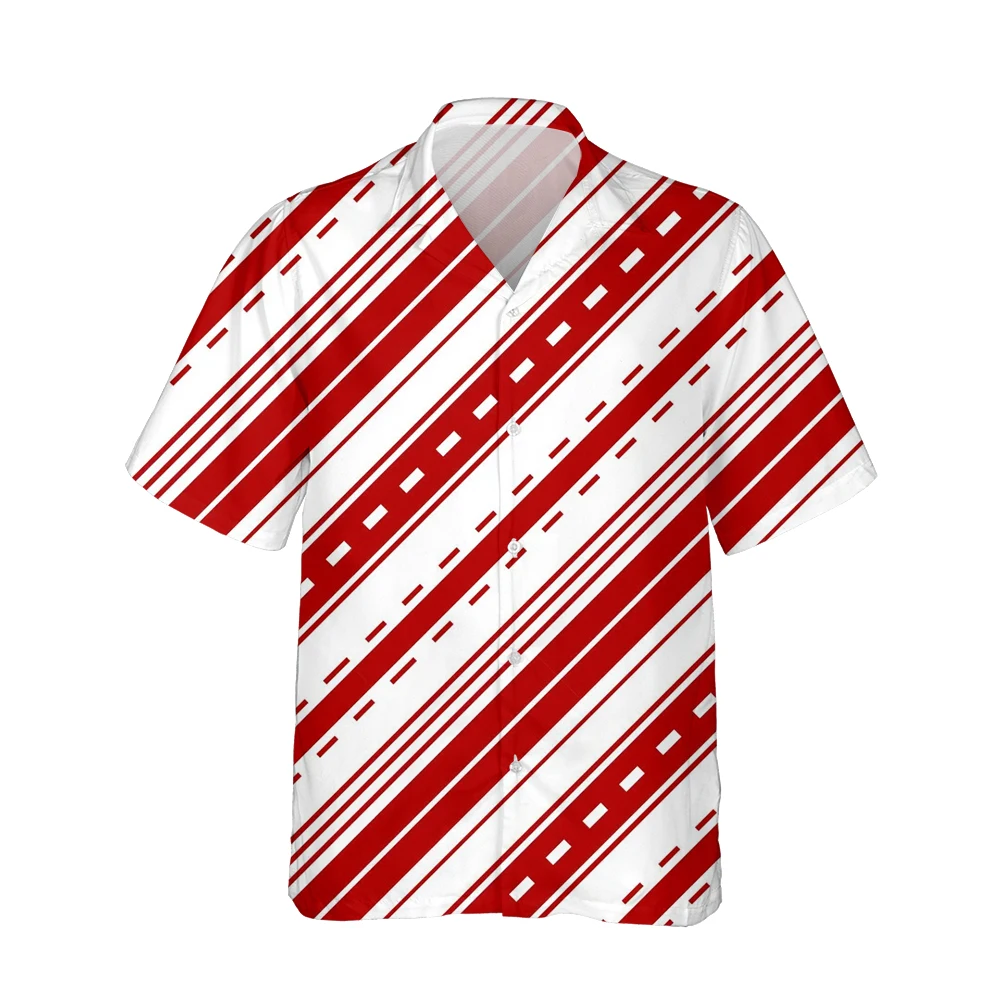 Jumeast 3D Hawaiian Beach Men Shirt Colorful Striped Irregular Pattern Summer Baggy Clothes Shirts For Men  Casual Blouses Tops