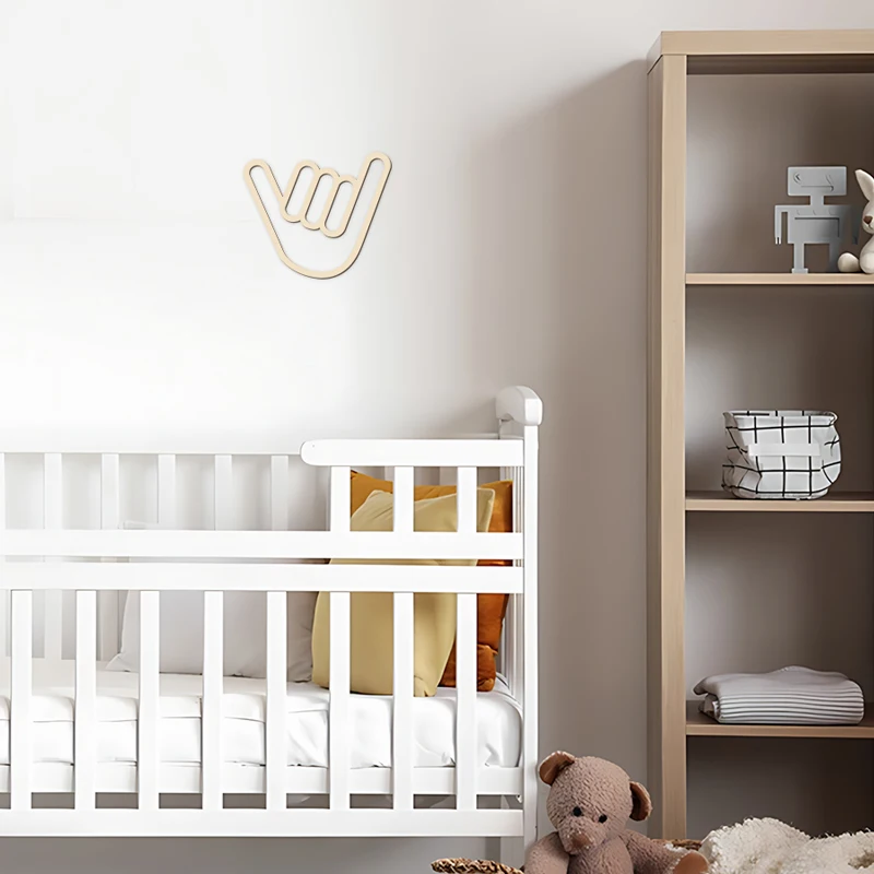 1 шт. деревянная наклейка на стену с жестом руки ручная вывеска жест многоразовая