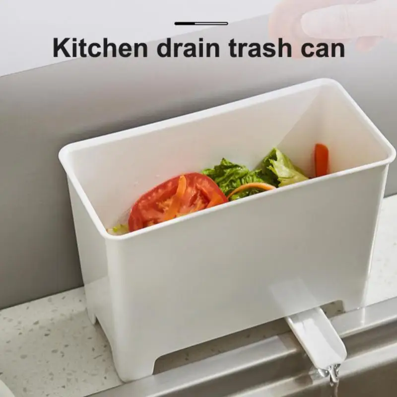 

Trash Can Food Residue Storage Box Dry Wet Separation Drain Rack Soup Filtering Bucket With Guide Channel Storage Case Home Tool