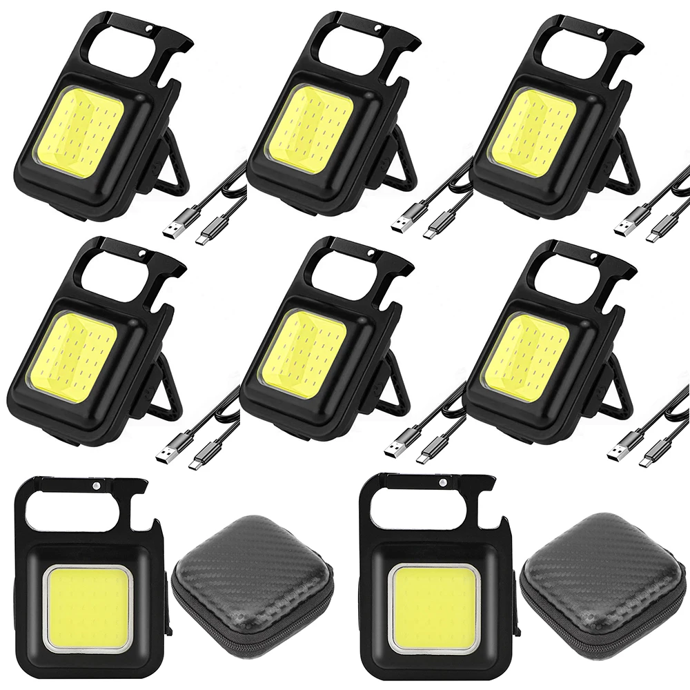 

Миниатюрная светодиодная фонарик, портативный Рабочий светсветильник льник с USB-зарядкой и брелоком, карманная уличная аварийсветильник л...