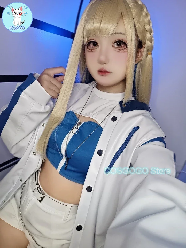 COSGOGO [На складе] Shiraishi An/Azusawa Kohane Косплей Костюм PJSK Project Sekai Пальто Юбка Униформа