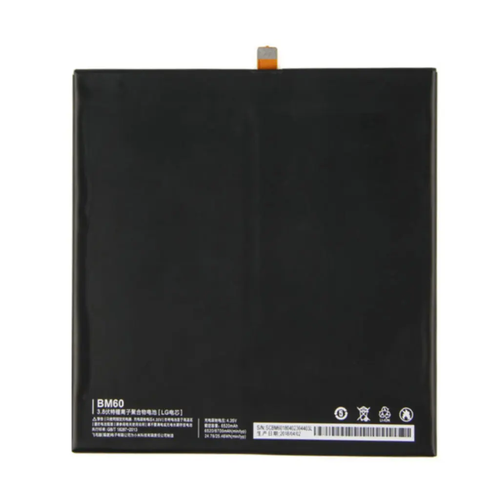 

Original BM61 BM60 battery 6010mah for Xiaomi Pad 1 2 for Mipad 1 2 7.9 inch A0101 flatbed batteries