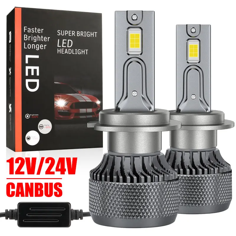 

2 шт. H7 светодиодная лампа для фар для грузовика/автомобиля Canbus LED H4 H1 HB3 9005 HB4 9006 HIR2 Автолампы 12 В 24 В 130 Вт Высокомощный турбо-светильник