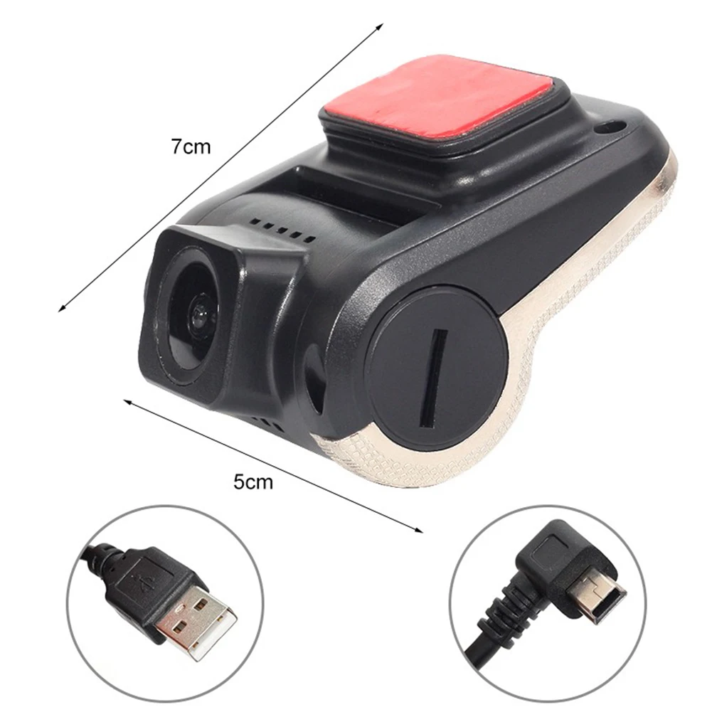 

Auto Car Dash Cam Video Recorder 1080P 170° 30fps 7*5cm ABS ADAS Accessories MOV Night Vision Parts TF 8G ~32G