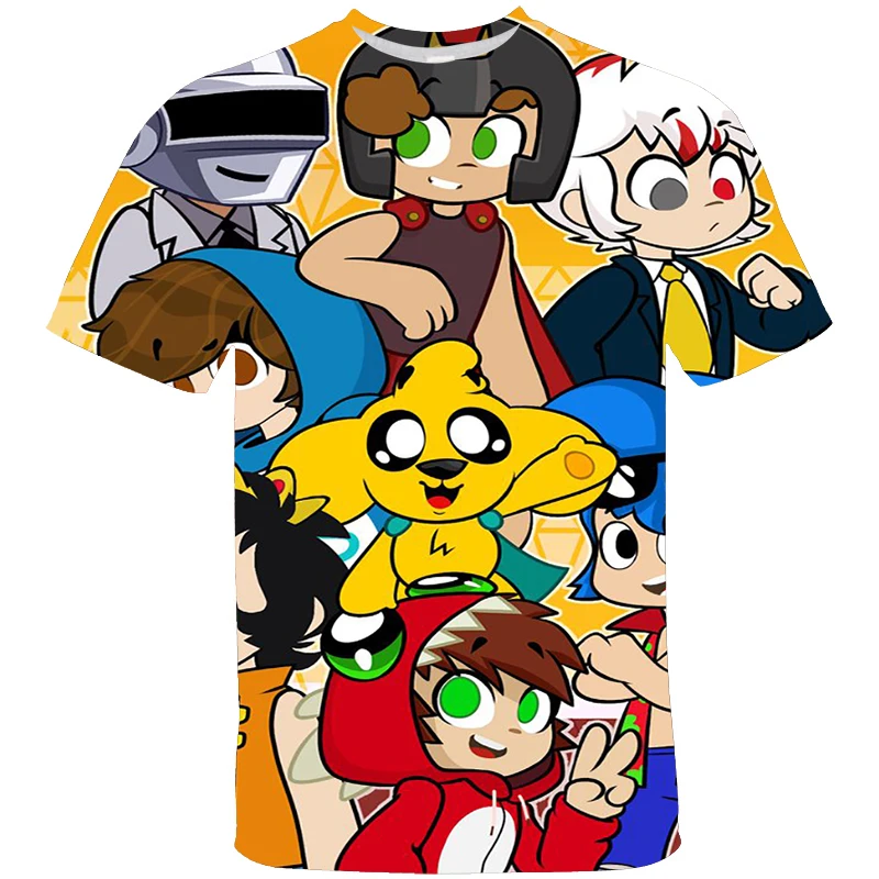 

3D Cartoon Mikecrack T-shirt Kids Tee Tops Boys Girls O-Neck T Shirt Los Compas Anime Streetwear Camiseta Compadretes T shirts