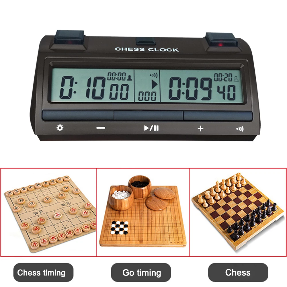 

Chess Digital Timer Plastic Board Game Stopwatch Professional Digital Chess Clock Battery Powered for Training Teaching