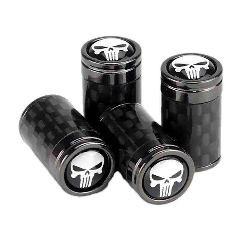 

Tire Valve Caps Skull Logo Tyre Air Caps Universal Neutral Spout Cover For Car Motorbike Trucks Bike Bicycle And More Heavy-Duty