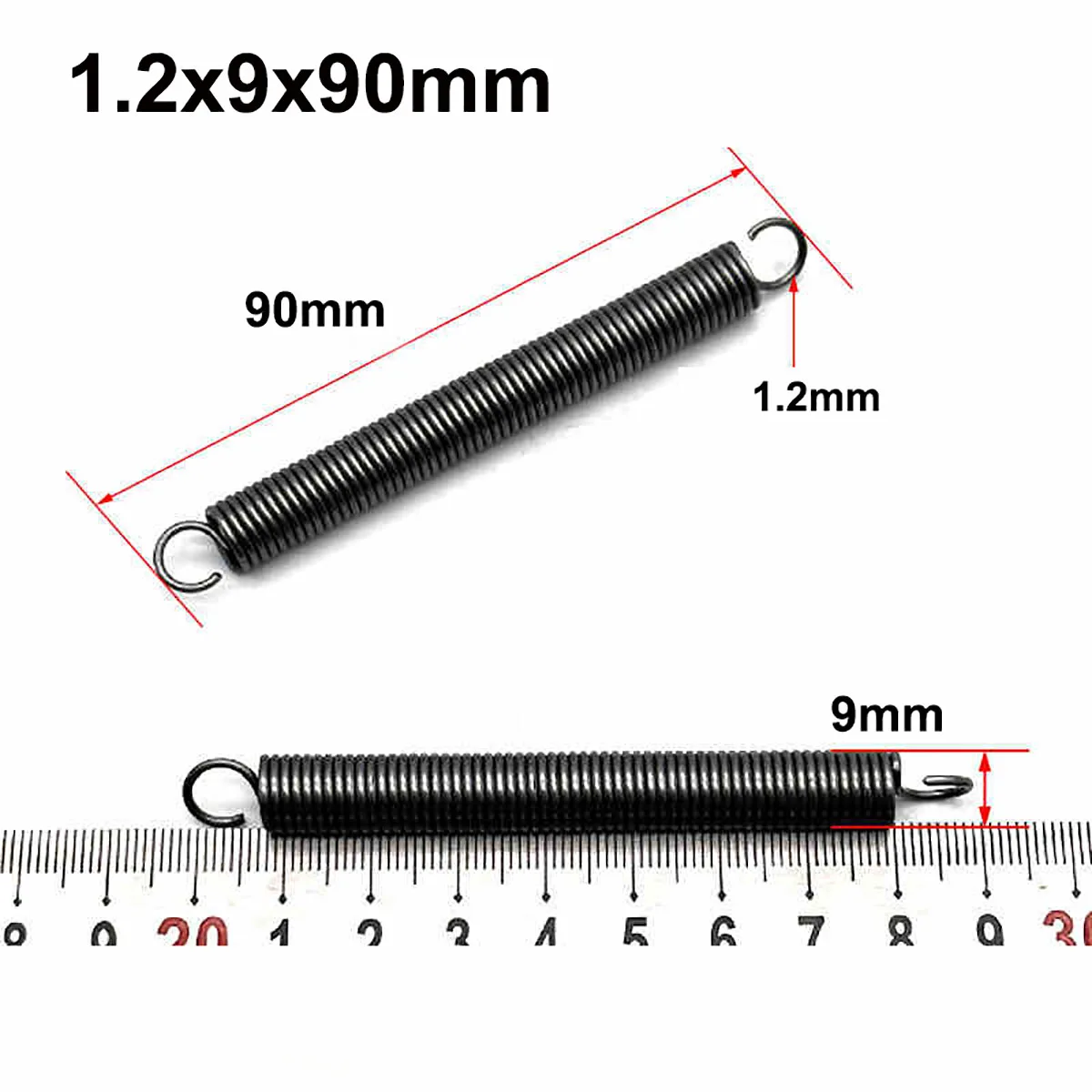 Диаметр провода 1 2 мм OD 9 концы крючков расширение пружины сталь длина