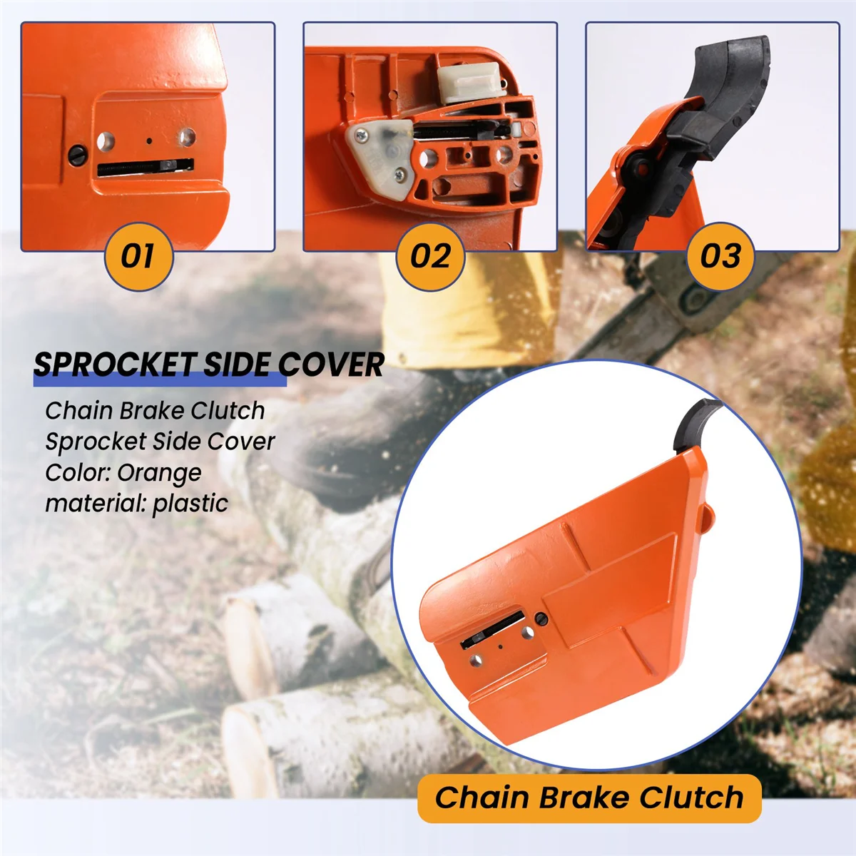 Боковая крышка звездочки тормозной муфты цепного тормоза 537033501 Бензопилы для