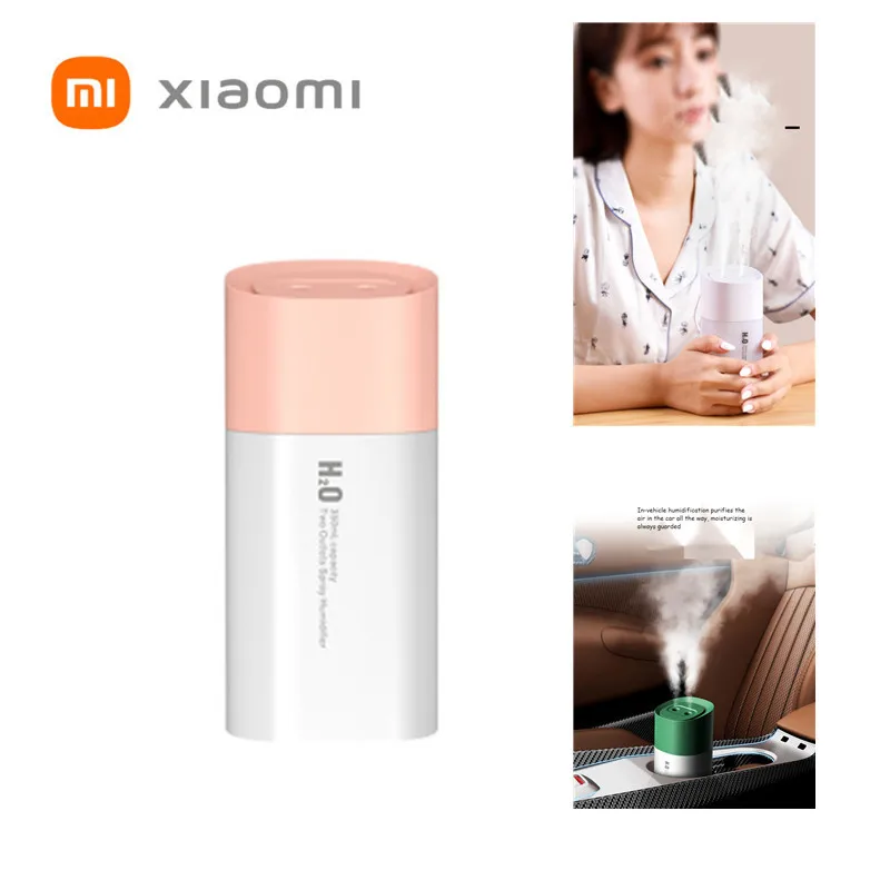 

Xiaomi Youpin H05 Double Spray Humidifier USB Mini Portable Small Heavy Fog Home Office Humidifier With Small Night Light Mijia