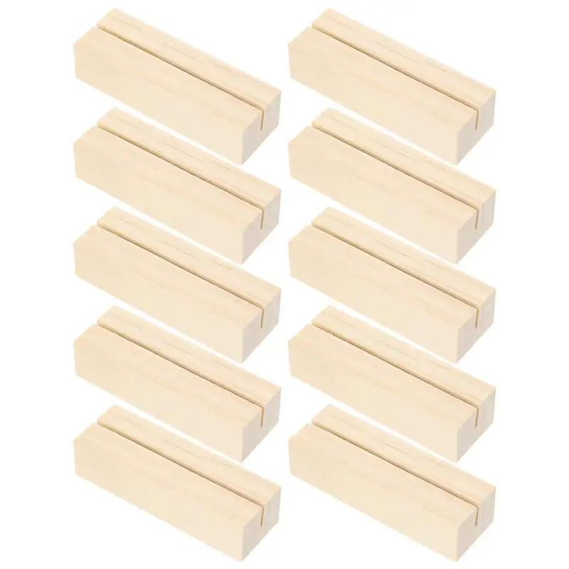 

10/25Pcs Wooden Display Stand Postcard Holder Wood Sign Holder Wood Stand for Display School Meeting Home Supplies