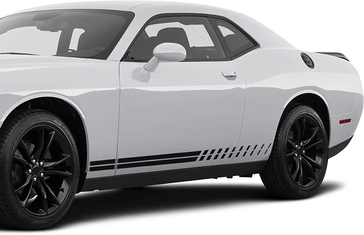 

Side Stripes Graphics Vinyl Decals Compatible with Dodge Challenger (Black)