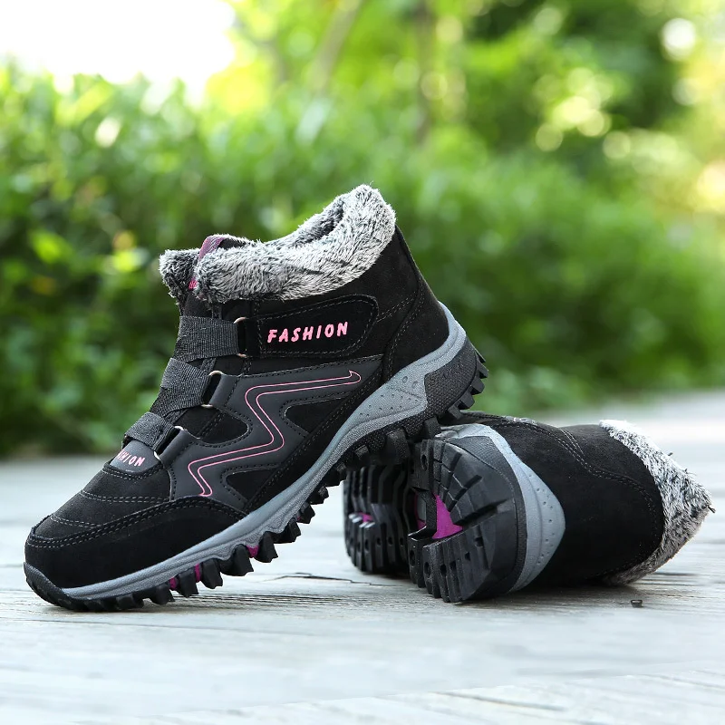 

2022 плюшевые повседневные женские/мужские зимние ботинки, Модные Качественные удобные женские ботильоны, теплые ботинки с подкладкой, спортивные уличные износостойкие