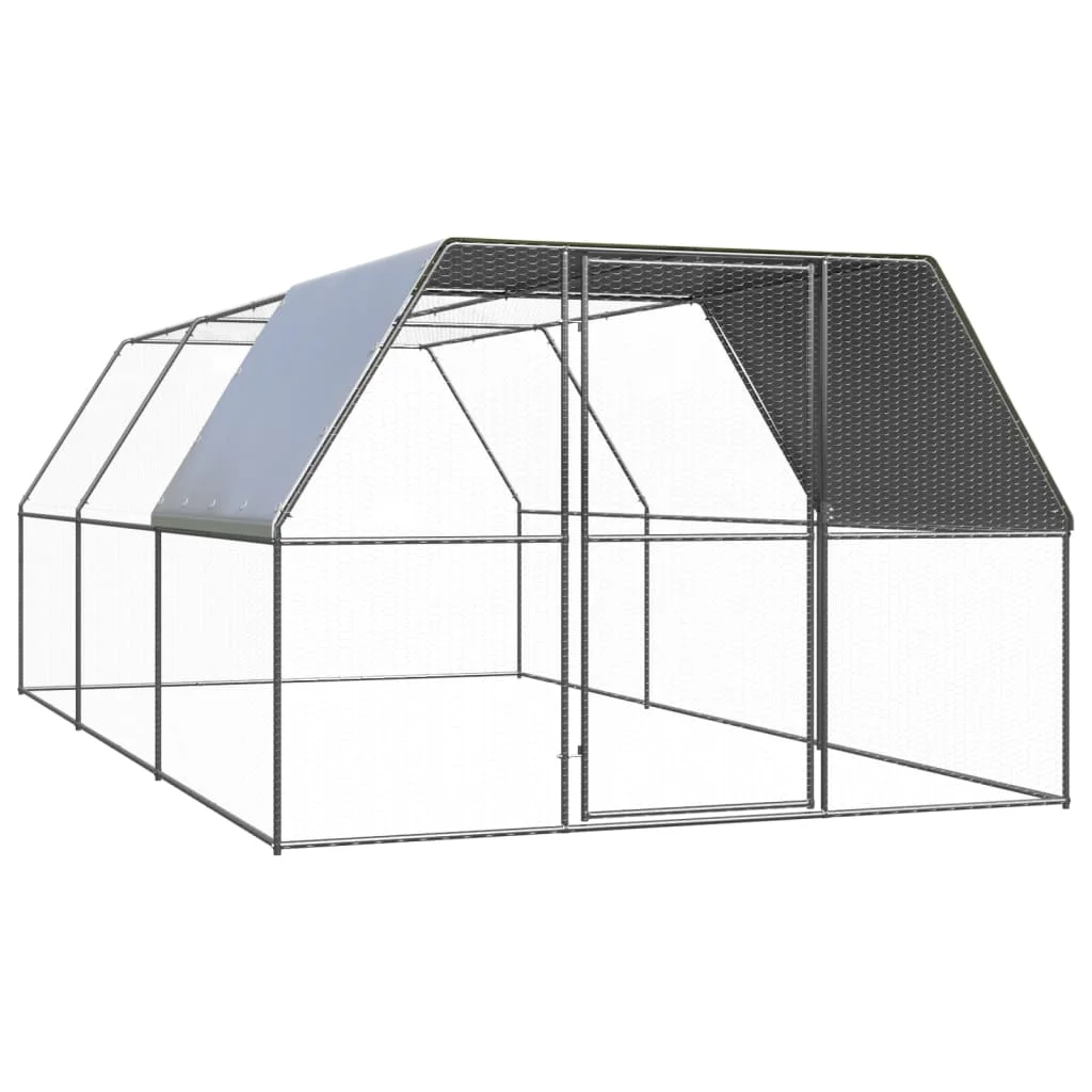 

Outdoor Chicken Cage,Small Animal Supplies, 3x6x2 m Galvanised Steel