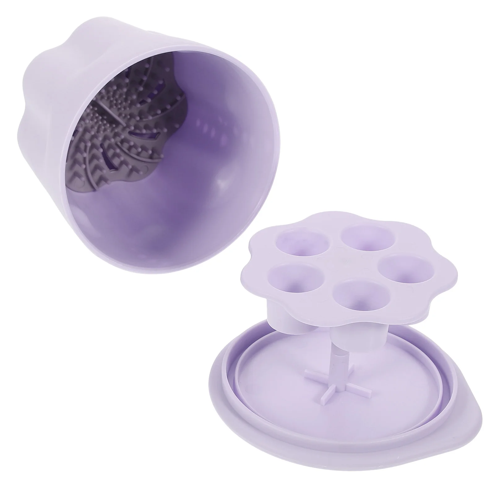 Кисть для теней век Скруббер Чаша чистки макияжа Подушка Желтый очиститель