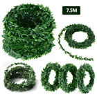 Гирлянда из искусственного плюща, 7,5 м, листва, зеленые листья для украшения свадебной вечеринки, сделай сам, искусственные растения, венок из лозы, пасхальный Рождество