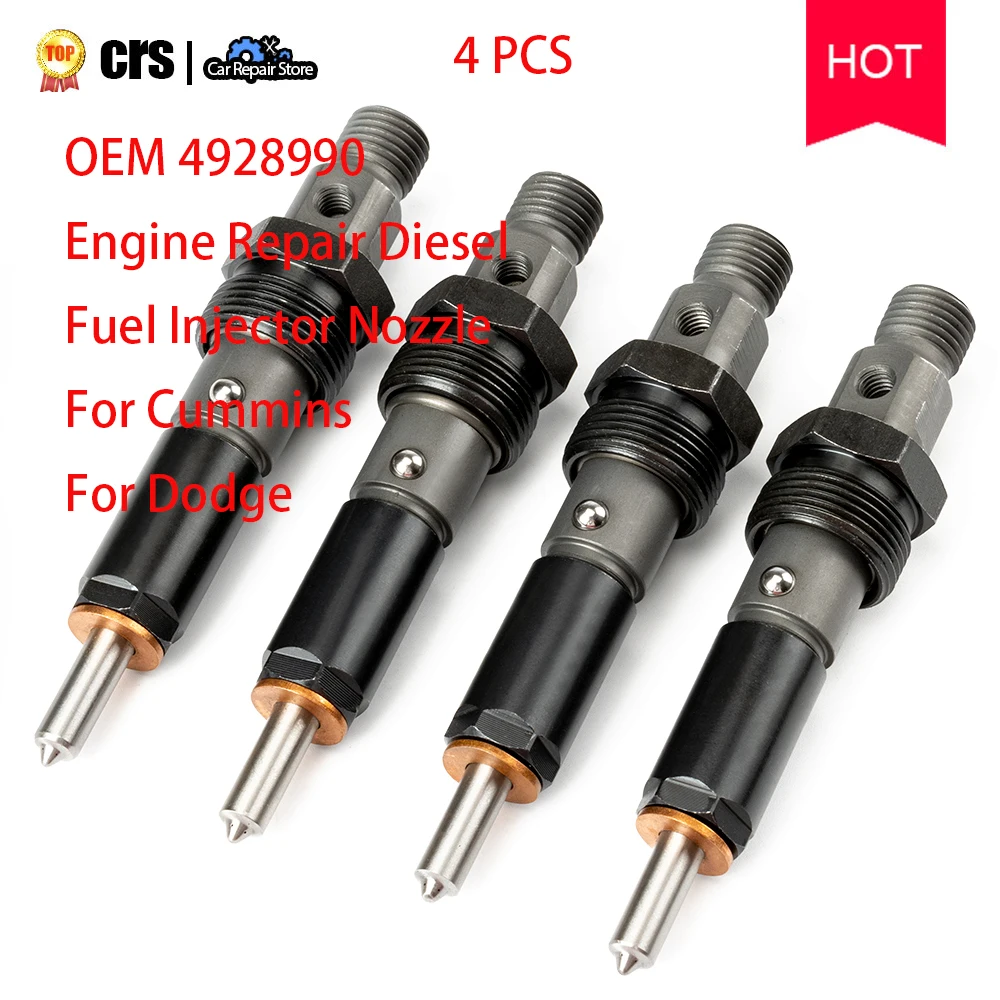

OEM 4928990 4PCS KDAL59P6 390KAL59P6 4BT Engine Repair Diesel Fuel Injector Nozzle For Cummins 40-60 HP M14 145 6*14 for Dodge