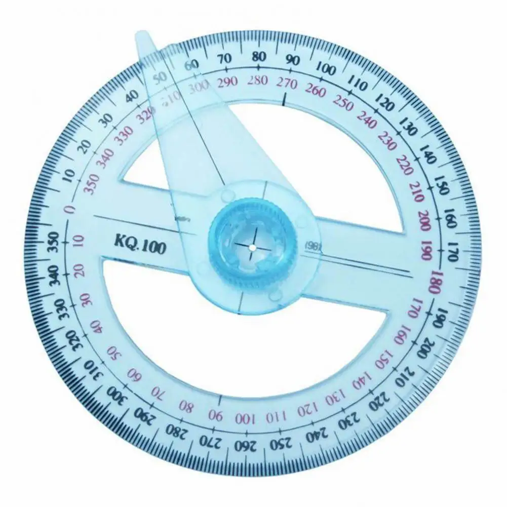 

Lightweight Great 360 Degree Pointer Protractor Ruler Practical Full Circle Protractor Wide Application Office Supplies