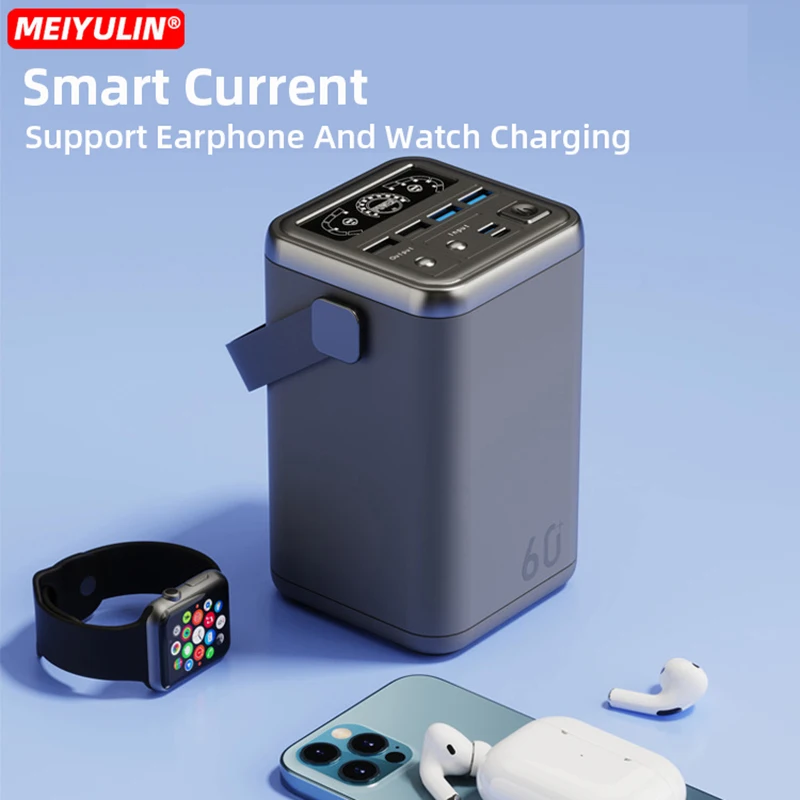 

MEIYULIN PEA66 Power Bank 60000mAh 45W SCP PD QC 3.0 Fast Charge External Battery Portable Charger Powerbank For Xiaomi IPHONE