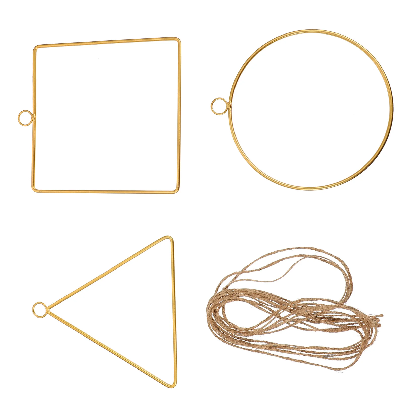 

3Sets Geometric Wreath Hoops Wreath DIY Loops Iron Wreath Hoops Wreath Accessories Iron Frames for Party Home