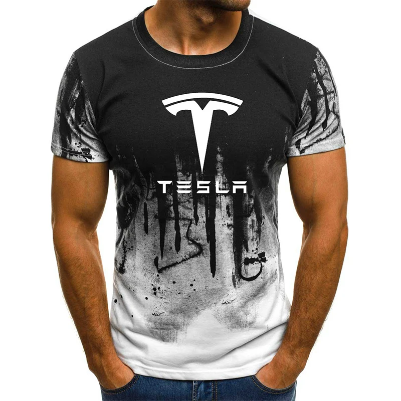 Футболки летняя футболка с логотипом Tesla 3D стиль женская Повседневная модная