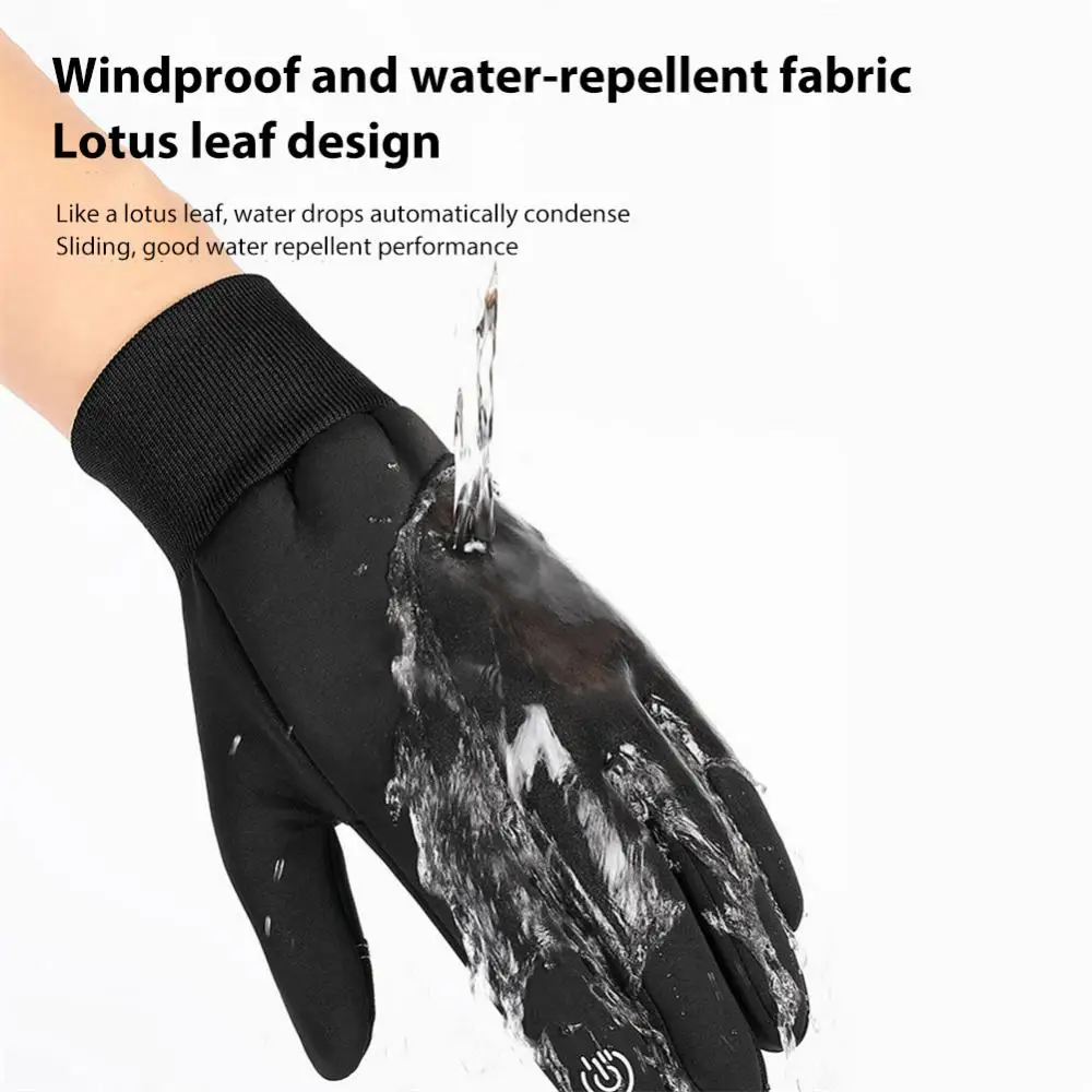 

Водонепроницаемые ветрозащитные спортивные теплые велосипедные перчатки Youpin зимние Термические перчатки, перчатки с пальцами для сенсорного экрана для мужчин и женщин