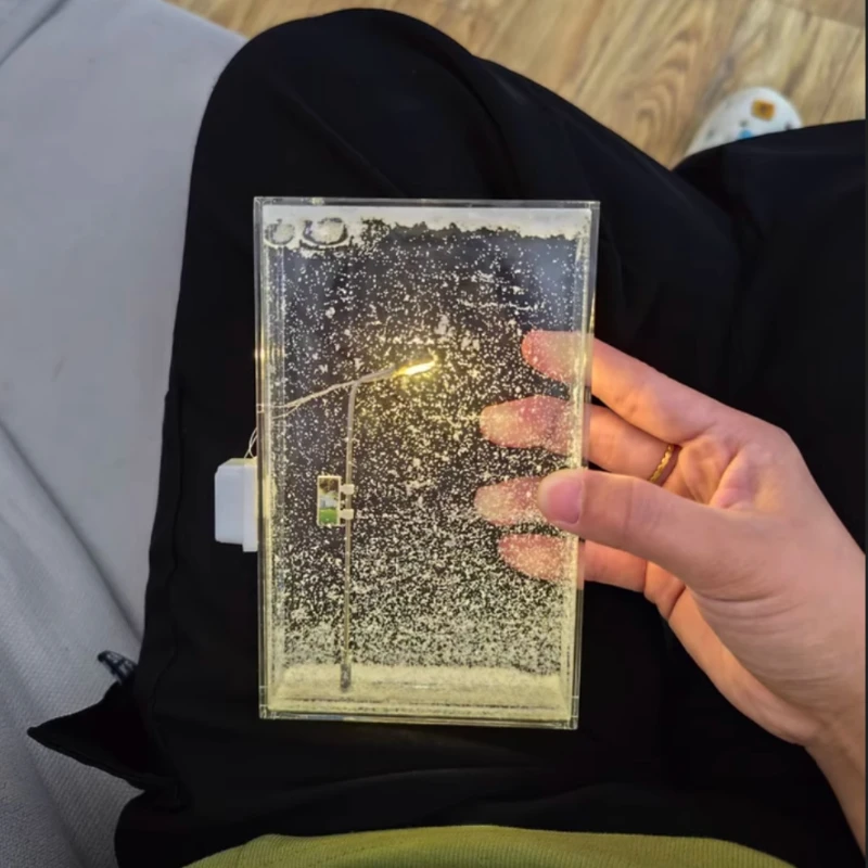 Snowy Night Flowing Маленький ночник Diy Материал Упаковка Усовершенствованный снежный