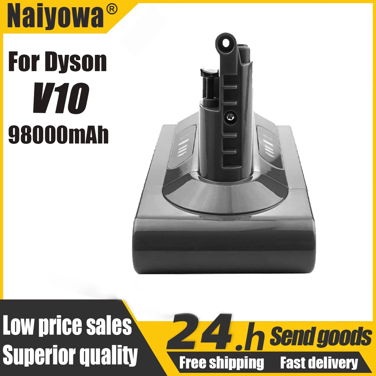 

2023 25.2V Battery 98000mAh Replacement Battery for Dyson V10 Absolute Cord-Free Vacuum Handheld Cleaner Dyson V10 Battery