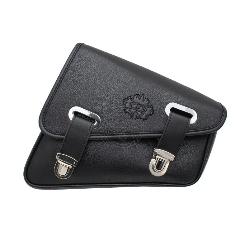 Универсальная мотоциклетная черная/коричневая сумка из искусственной кожи