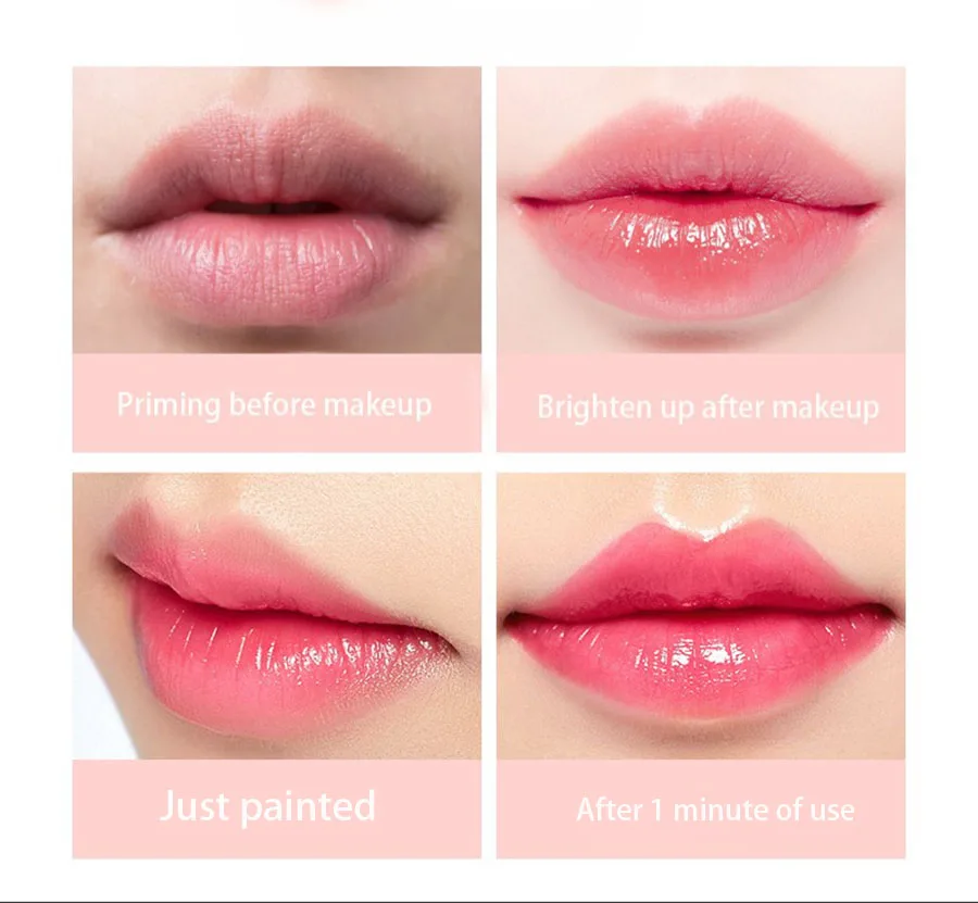 Anti Peeling Lip Oil Honey Peach Flavored Lip Oil Capsule Lip Oil Moisturizing Lip Glaze Thermotropic Lip Oil for Women Travel images - 6
