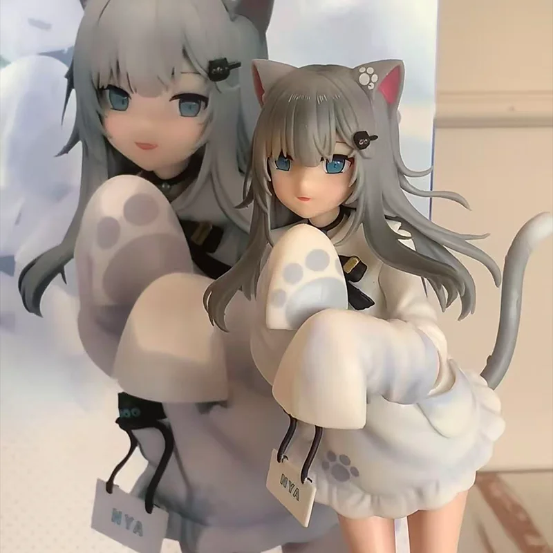 Фото Kawaii Nachoneko модель игрушки мультяшная фигурка кошка украшение для комнаты милая коллекция игрушек детские новогодние подарки №3