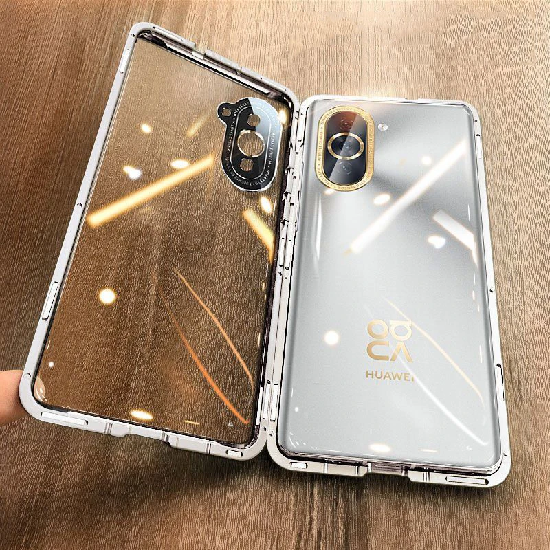 

NEW 360 Full Magnetic Metal Protection Lens Case For Huawei Nova 10 9 8 7 P60 P50 Honor 50 70 Pro Double-sided Glass Phone Cover