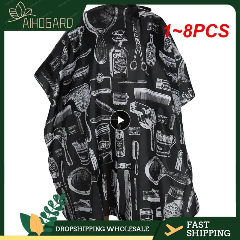 

1~8PCS Salon Barber Capes with Professional Haircut Salon Nylon Hair Cutting Capes and Haircut Kit Barber Hairdressing Cape