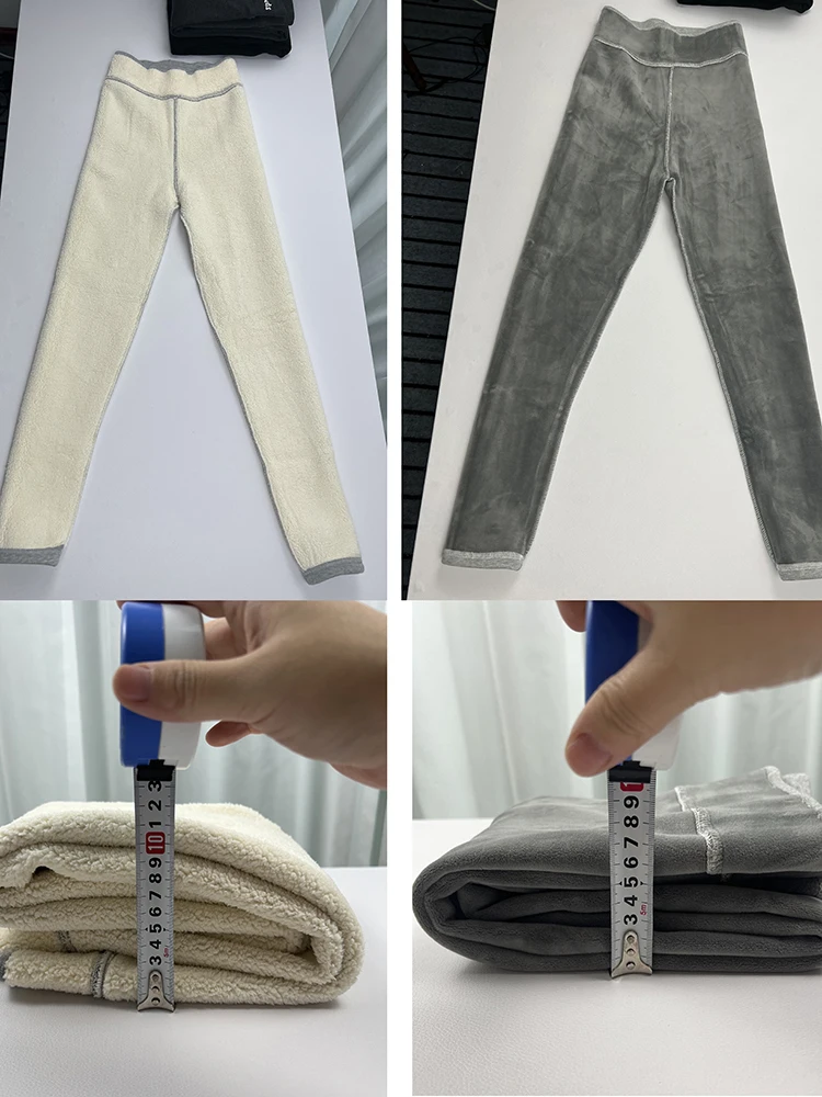 New Winter Women's Thicken Lambwool Leggings Fleece Lined Ankle-length Pants Casual Warm Leggings Trousers Hight Waist Pantalon