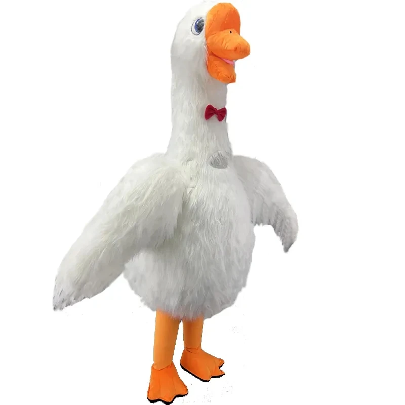 Надувной гусиный костюм-талисман в виде лебедя для взрослых Goosey Косплей