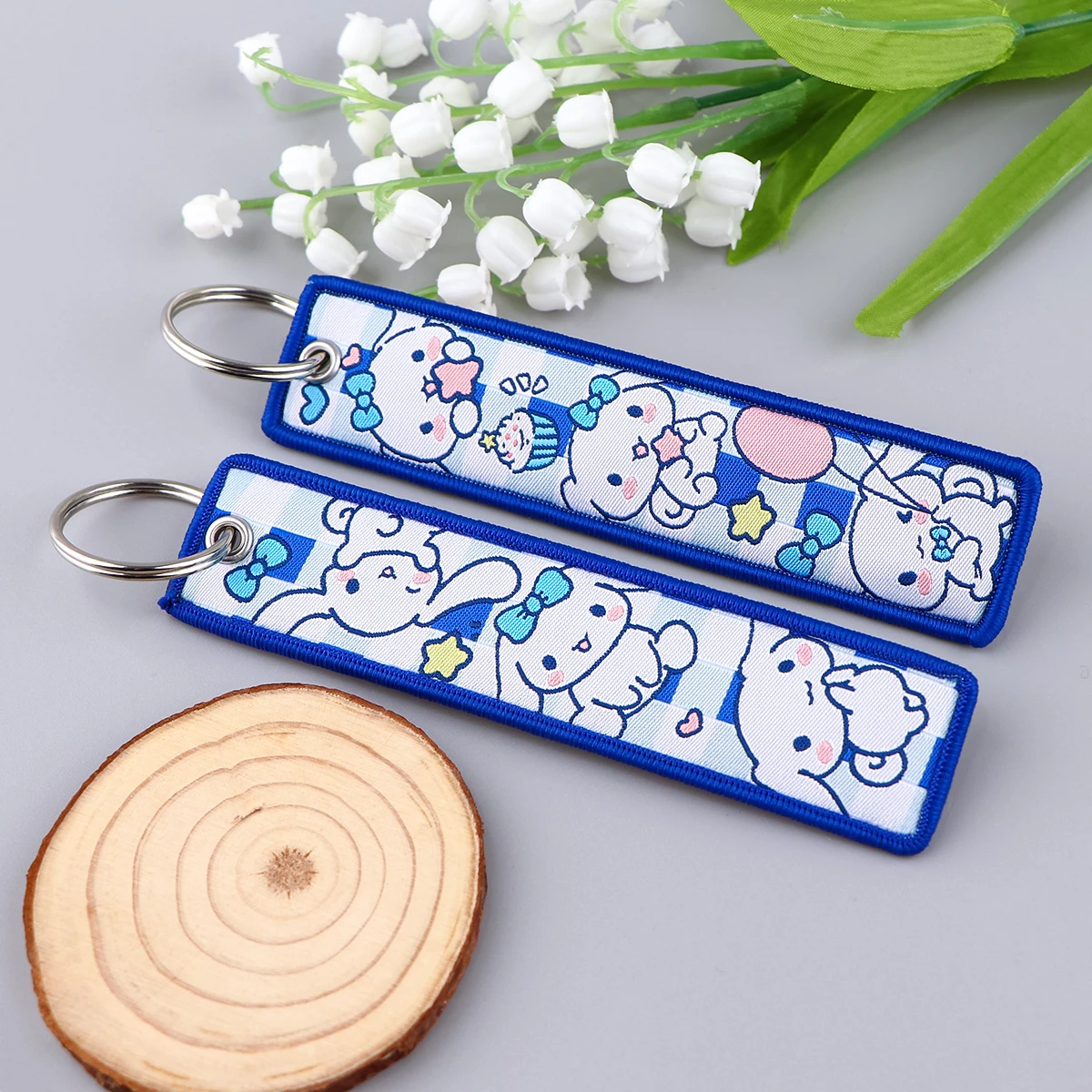 YQ2181 брелки для ключей с вышитым котом женщин брелок милые автомобильные ключи