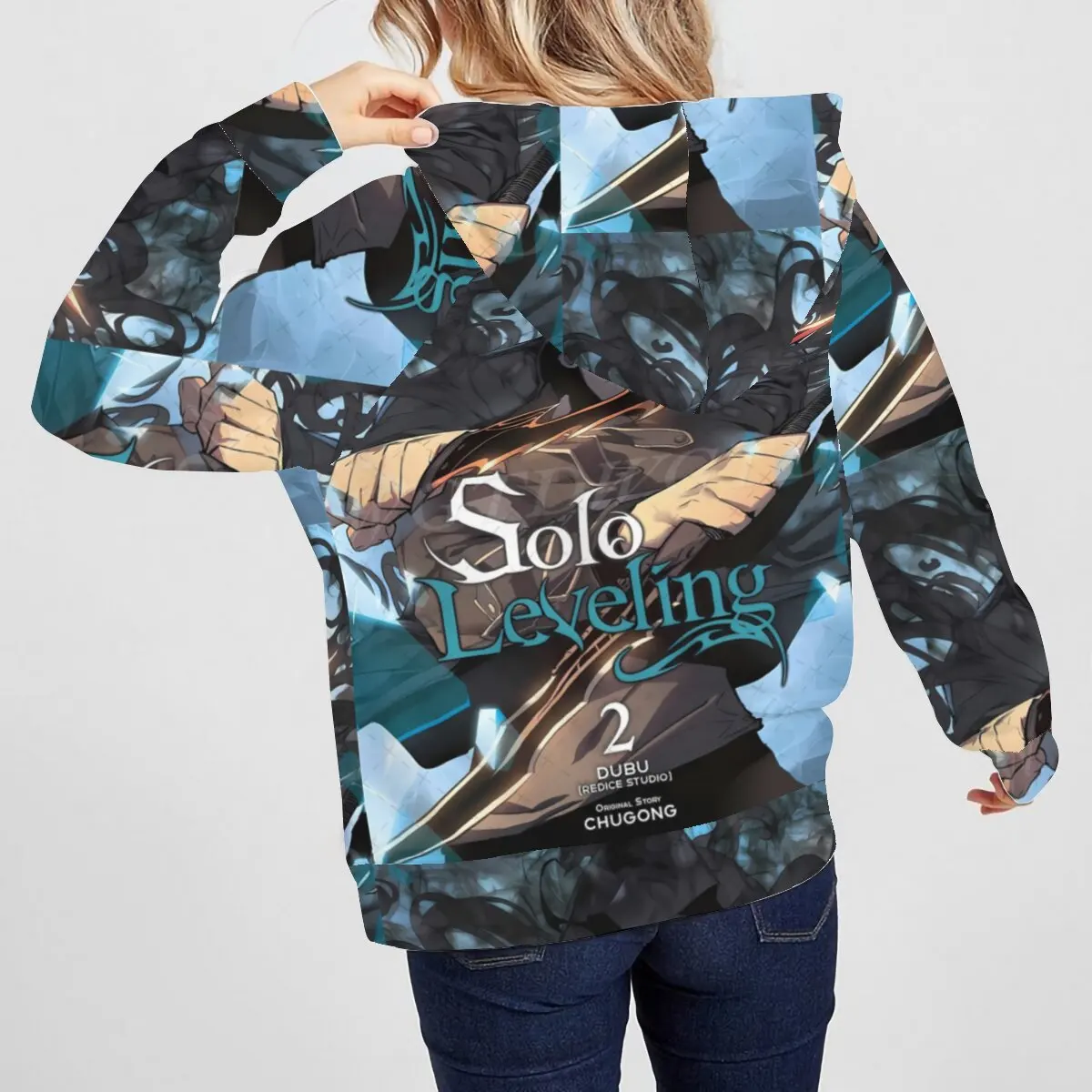 Новая толстовка с капюшоном Manga Solo Leveling Sung Jin Woo 3D графикой для мужчин и женщин