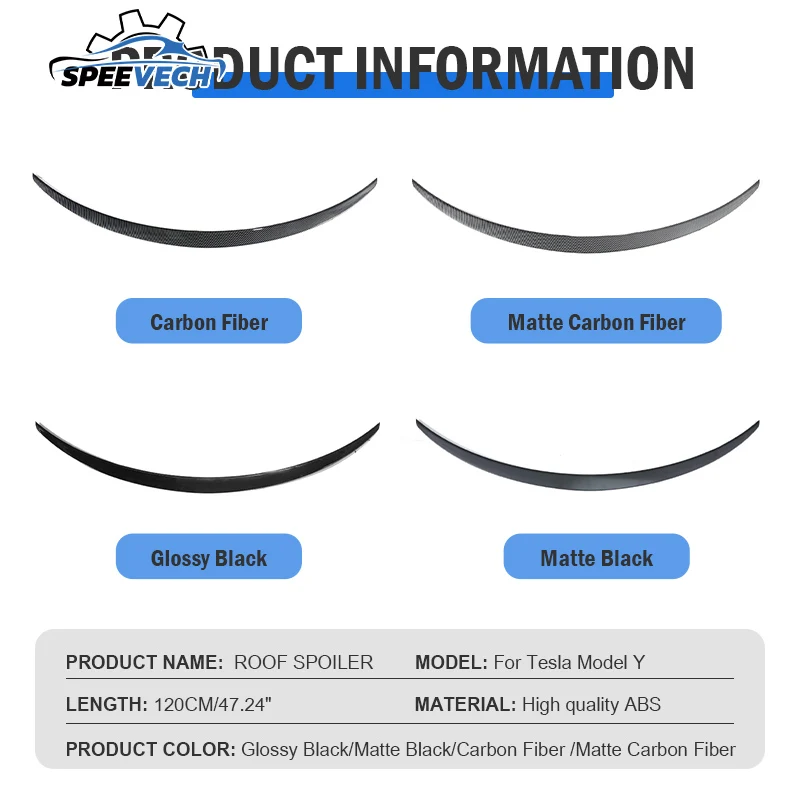 Автомобильный задний спойлер для багажника губа из АБС углеродного волокна