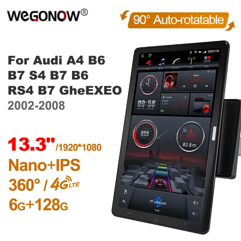 

13.3 Inch Ownice 1Din Android 10.0 Car Radio 360 for Audi A4 B6 B7 S4 B7 B6 RS4 B7 EXEO 2002-2008 Auto Audio SPDIF 4G LTE NO DVD