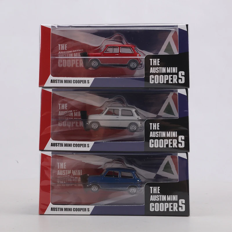 Модель автомобиля GCD 1:64 Austin Mini Cooper S белогосинегокрасного цвета из сплава (art.: 3920d9c2bd387) - 3920d9c2bd387