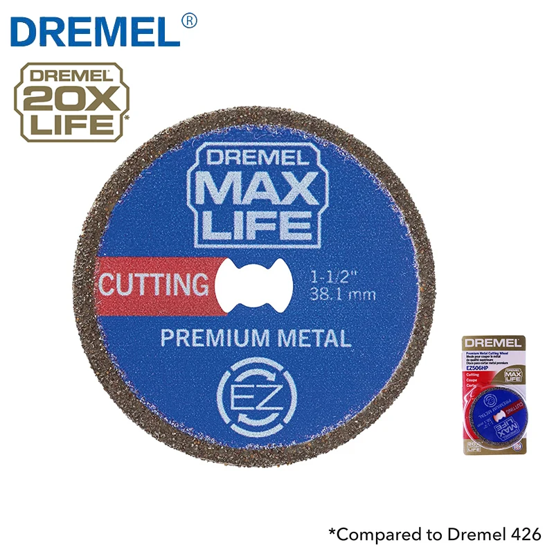 Dremel Max Life EZ506HP дисковый режущий диск 0,04X1,5X1,5 дюймов высокопроизводительный металлический роторный инструмент Аксессуары для шлифовальной машины