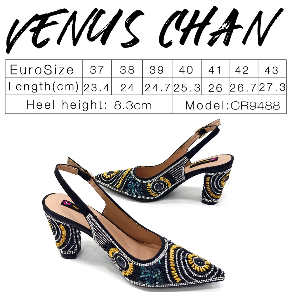 Женские туфли на высоком каблуке Venus Chan 2025 с удобным дизайном танкетке и стильной